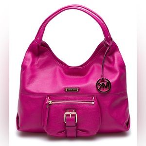 Michael Kors Fuschia Austin Leather Tote Bag ~ EUC